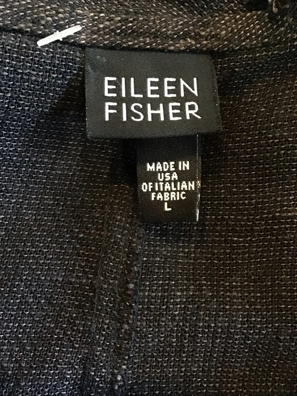 Eileen Fisher Tweed Open- Front Italian Fabric Jacket